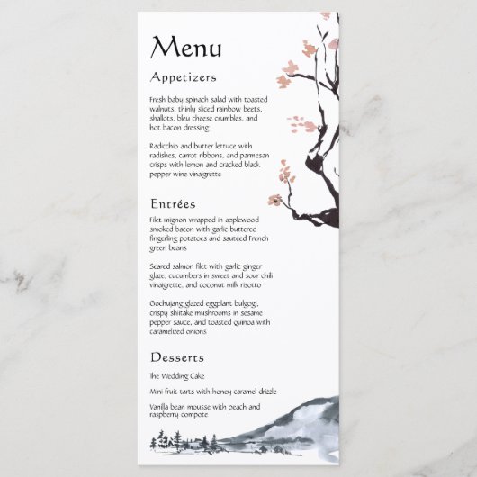 Sakura Mountain | Menu Casual weddenschappen (Voorkant)