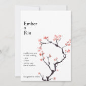 Sakura Mountain | Uitnodiging tot Casual weddensch (Voorkant)