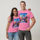 Sakura Mountain: voorjaarsscène T-shirt (Unisex)