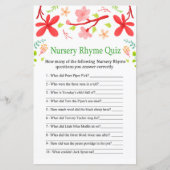 Sakura Nursery Rhyme Quiz baby shower game (Voorkant)