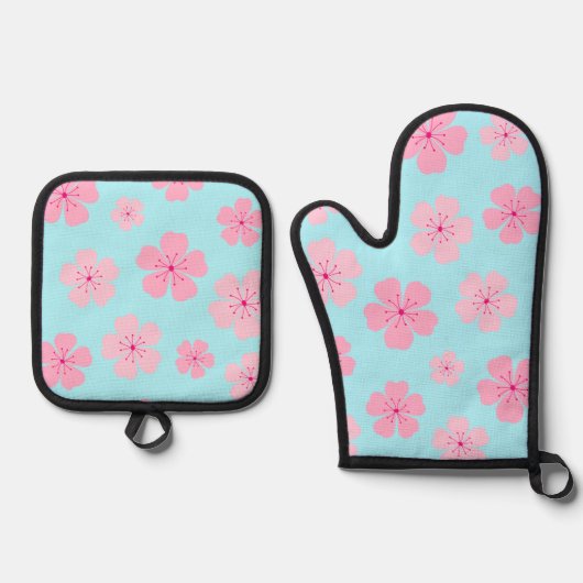 Sakura Ovenwant & Pannenlap Set (Voorkant)