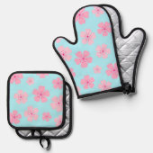 Sakura Ovenwant & Pannenlap Set (Voorkant / Achterkant)