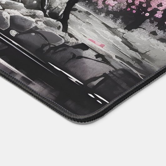 Sakura over River Ink Schilderen Bureaumat (Hoek)