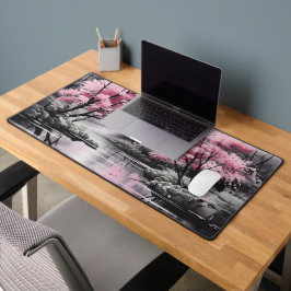 Sakura over River Ink Schilderen Bureaumat