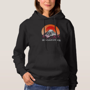 Sakura Pastel Gothic Vapor wave Fuji Yama berg Hoodie