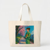 Sakura Path - Kimono Meisje Canvas tas (Voorkant)