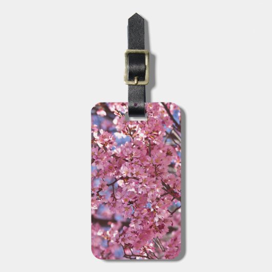 Sakura Pink Cherry Blossom Sky Bagagelabel (Voorkant verticaal)