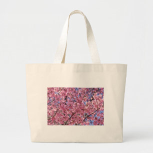 Sakura Pink Cherry Blossom Sky Grote Tote Bag