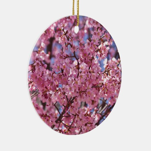 Sakura Pink Cherry Blossom Sky Keramisch Ornament (Rechts)