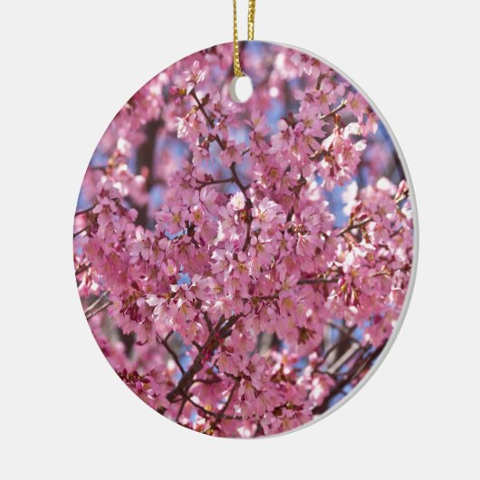 Sakura Pink Cherry Blossom Sky Keramisch Ornament (Links)