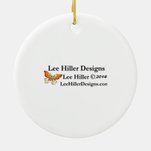 Sakura Pink Cherry Blossom Sky Keramisch Ornament (Achterkant)