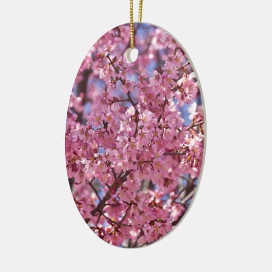 Sakura Pink Cherry Blossom Sky Keramisch Ornament (Links)