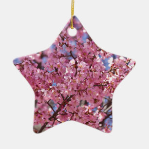Sakura Pink Cherry Blossom Sky Keramisch Ornament