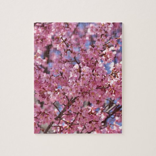 Sakura Pink Cherry Blossom Sky Legpuzzel (Verticaal)