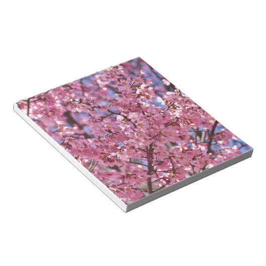 Sakura Pink Cherry Blossom Sky Notitieblok (Schuin)
