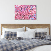 Sakura Pink Cherry Blossom Sky Poster Canvas Afdruk (Insitu (Slaapkamer))