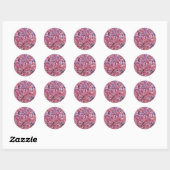 Sakura Pink Cherry Blossom Sky Ronde Sticker (Vel)
