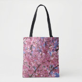Sakura Pink Cherry Blossom Sky Tote Bag (Voorkant)