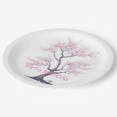 Sakura Pink Cherry Blossom Tree Waterverf Papieren Bordje (Gekanteld)