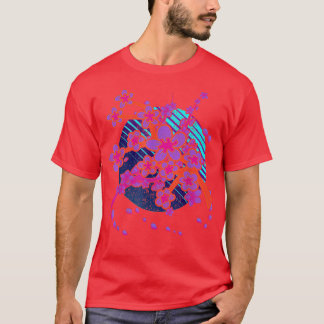 Sakura Pink Flower Japan Vaporwave 90s Art Cherry T-shirt
