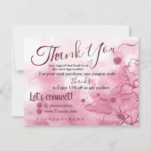 Sakura Pink - Hartelijk dank voor uw bestelkaart Bedankkaart (Voorkant)