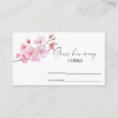 Sakura - raad hoeveel kurken bruidsspel informatiekaartje (Voorkant)