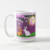 Sakura Rabbits onder Cherry Trees en Pink Moon Koffiemok (Links)