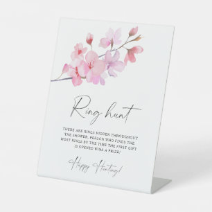 Sakura - Ring zoek bridal shower spel Reclamebord Met Voetstuk