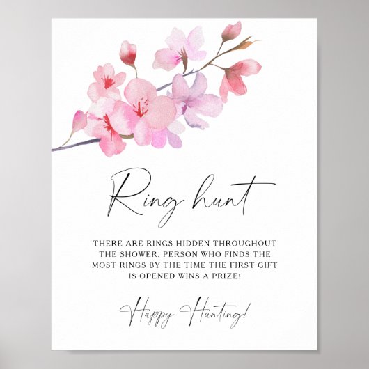 Sakura - Ring zoek bruidsshowerspel Poster (Voorkant)