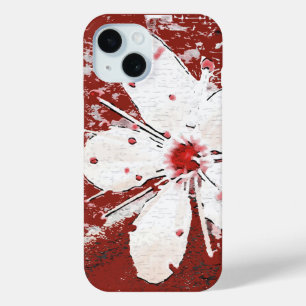 Sakura rode en witte kersenbloesem aziatische bloe iPhone 15 case