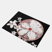 Sakura rode en witte kersenbloesem aziatische bloe deurmat (Schuin)