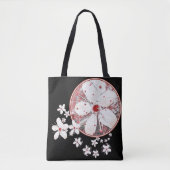 Sakura rode en witte kersenbloesem aziatische bloe tote bag (Voorkant)