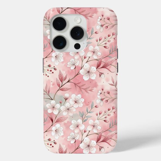 Sakura Roze Bloem Patroon Case-Mate iPhone Case (Achterkant)