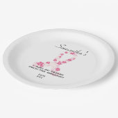 Sakura Roze Borstkanker Fundraiser QR-code Papieren Bordje (Gekanteld)