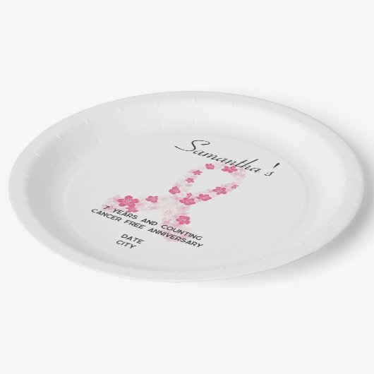 Sakura Roze Borstkanker Fundraiser QR-code Papieren Bordje (Gekanteld)