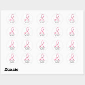 Sakura Roze Borstkanker Fundraiser QR-code Ronde Sticker (Vel)
