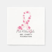 Sakura Roze Borstkanker Fundraiser QR-code Servet (Voorkant)
