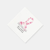 Sakura Roze Borstkanker Fundraiser QR-code Servet (Hoek)