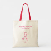 Sakura Roze Borstkanker Overlevende Fundraiser Tote Bag (Achterkant)