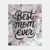 Sakura roze elegante beste mama ooit Moederdag Fleece Deken (Voorkant)