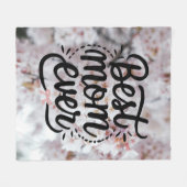 Sakura roze elegante beste mama ooit Moederdag Fleece Deken (Voorkant (Horizontaal))