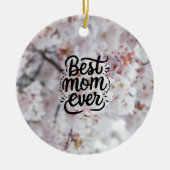 Sakura roze elegante beste mama ooit Moederdag Keramisch Ornament (Voorkant)