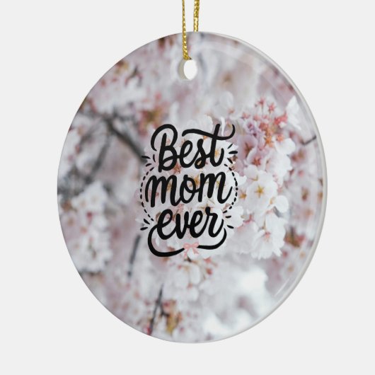 Sakura roze elegante beste mama ooit Moederdag Keramisch Ornament (Links)