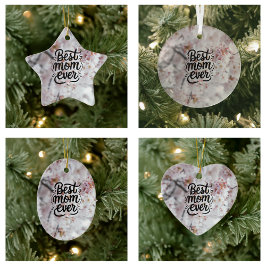 Sakura roze elegante beste mama ooit Moederdag Keramisch Ornament