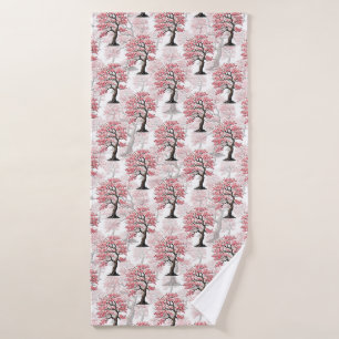 Sakura roze kersenbloesem boomontwerp badhanddoek