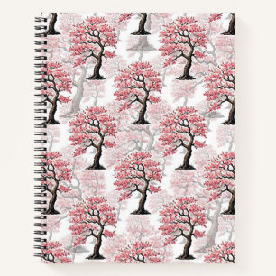 Sakura roze kersenbloesem boomontwerp notitieboek