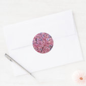 Sakura Roze Kersenbloesem Hemel Ronde Sticker (Envelop)