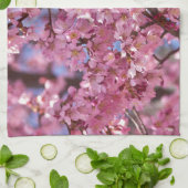 Sakura Roze Kersenbloesem Hemel Theedoek (Gevouwen)