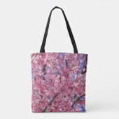 Sakura Roze Kersenbloesem Hemel Tote Bag (Achterkant)