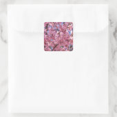 Sakura Roze Kersenbloesem Hemel Vierkante Sticker (Tas)